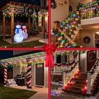 670 LED Christmas Lights Outdoor, 66ft Multicolor String Lights Indoor with 148 Drops 12 Modes, Dimmable Curtain Window Lights, Waterproof Twinkle Fairy Lights with Timer for Christmas Decorations
