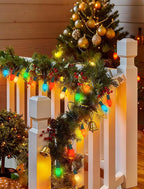 C7 LED Multicolor Christmas Lights 25Ft Outdoor Vintage String Lights with 27 Multicolor LED Bulbs, Connectable Xmas Tree Lights for Xmas Backyard Carnival Patio Wedding Holiday Decoration