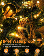 125FT 380 LED Warm Christmas Lights, Plug in Christmas String Lights Connectable, Timer & Memory, Waterproof Twinkle Tree Light for Indoor Outdoor Classroom Patio Yard Holiday Decoration