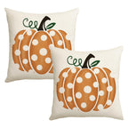 MAZSHTTD Fall Pillow Covers 18x18 Inch Polka Dots Pumpkin Outdoor Decorative Throw Pillow Covers for Fall Thanksgiving Halloween Home Decor Pillows Pillow Covers for Couch Sofa