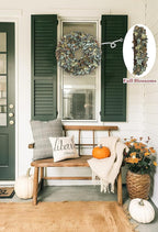 Fall Wreaths for Front Door, 24 inch Fall Hydrangea Wreaths for Front Door Outside Large Artificial Autumn Floral Wreath for Thanksgiving Harvest Christmas Wall Mantel Porch Indoor Outdoor Decor
