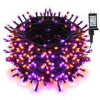 Brizled Halloween Lights, 262.46FT 800 LED Halloween Lights, Mini Purple Light 8 Modes Waterproof, Plug in Orange LED String Light for Outdoor Indoor Thanksgiving Party Decor (Orange & Purple)