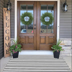 24 Inch Pine Wreath Christmas Wreaths for Front Door, Real Touch Pine Wreath Large Artificial Green Wreaths for Walls Windows Porches Farmhouse Indoor Outdoor Home Decor