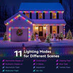 Outdoor Christmas Lights, 800LEDs 262FT Christmas Tree String Lights, IP67 Waterproof 11 Modes Warm and Multicolor Holiday Lights with Remote for House Yard Xmas Decorations