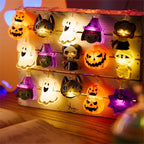 LOLStar Halloween String Lights Decorations, 9.8FT 20 LED Halloween Fairy Lights, Battery Operated (Not Included) with Timer Function and 8 Flashing Modes, Cute Booday Lights 2025 Home Indoor Decor