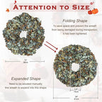 Fall Wreaths for Front Door, 24 inch Fall Hydrangea Wreaths for Front Door Outside Large Artificial Autumn Floral Wreath for Thanksgiving Harvest Christmas Wall Mantel Porch Indoor Outdoor Decor