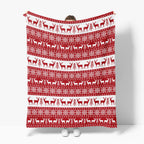 Horaldaily Christmas Sherpa Flannel Blanket Throw, Red Reindeer Soft Fuzzy Plush Cozy Fleece Blankets for Couch Sofa Bed Lounging, Ideal Gifts for Kids Adults Wife Self, 50x60