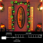 LAMPHOME 66ft Christmas Decorative Mini Lights, 200 LED Transparent Wire Fairy Starry String Lights Plug in, 12 Lighting Modes, for Indoor Outdoor Xmas Tree Wedding Party Decoration (Red+Green)