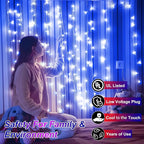 750 LED 256FT Christmas String Lights Outdoor, Christmas Light with 8 Lighting Modes& Timer & Memory, Plug in Outdoor Waterproof Clear Wire Twinkle Light for for Xmas Yard Tree Party Decor Blue
