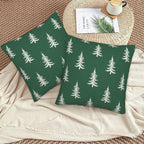 Sunshineyan Christmas Pillow Covers 22 x 22 Set of 2, Green Chirstmas Tree Decorations Throw Pillow Covers Outdoor Winter Holiday Farmhouse Xmas Cushion Case Linen Square for Home Couch Sofa