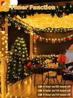 Christmas Lights 1200 LED 394 FT, Waterproof Outdoor String Lights with Remote and Timer, Christmas Tree Lights with 8 Modes Dimmable, Fairy Lights for Holiday Decor (Warm White)