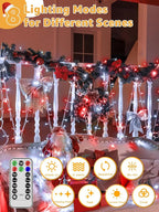 Christmas Lights 600 LED 98FT, Waterproof Outdoor String Lights with Remote and Timer, 8 Modes Dimmable Fairy Lights for Indoor Outdoor Wedding Party Holiday Decorations (Red and White)