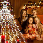 Christmas String Lights Outdoor Decoration 317 LED Star Fairy String Lights 11 Modes & Waterproof for Party Wedding Patio Yard New Year Holiday Indoor Outdoor - Cool White + Multi-Colored