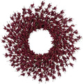 26 Inch Realistic Fall Wreaths for Front Door Outside Autumn Wreath Outdoor Indoors Fall Decorations for Home Thanksgiving Halloween Holiday Decorations Clearance for Wall Porch Door (Wine Red)