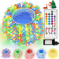 LitHome 164Ft 500 LED Color Changing Christmas String Lights, 35 Colors 9 Modes RGB Christmas Lights with Remote Timer, Dimmable Led String Light Outdoor Plug in, Xmas Tree Light Indoor Party Decor