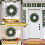 Artgar 26 Inch Pine Wreath - Christmas Wreaths for Front Door - Real Touch Pine Wreath with Pinecones Berries - Large Artificial Green Wreaths for Home Wall Window Porch Farmhouse Outdoor Xmas Decor