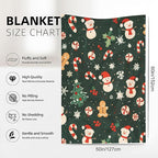 Merry Christmas Blanket Gfits for Women Men Kids Candy Snowflake Throw Blankets Soft Lightweight for Home Decor Couch Bed Sofa 50x60 Inches