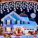 33FT Christmas Lights Outdoor, 400 LED Outdoor String Lights Waterproof Plug in with 8 Modes & Timer, Christmas String Lights for Tree Party, Garden, Holiday Decorations（Cool White）