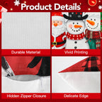 UPOFFICIS Christmas Pillow Covers 18x18 inch Set of 4, Christmas Decorations Cushion Covers, Xmas Pillow Covers, Pillowcases Throw Pillow Covers for Sofa Couch Home Decor