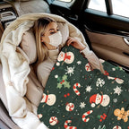 Merry Christmas Blanket Gfits for Women Men Kids Candy Snowflake Throw Blankets Soft Lightweight for Home Decor Couch Bed Sofa 50x60 Inches