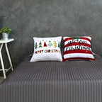 Boao 6 Pcs 18 x 18 Inch Christmas Pillow Cover Merry Christmas Red Throw Cushion Covers Xmas Tree Reindeer Star Pillow Case for Holiday Party Home Living Room Couch Outdoor Front Porch Decoration