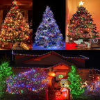 264ft 800 LED Christmas Tree String Lights Outdoor Fairy Lights Plug in, Expandable Green Wire Clear Bulbs Mini Lights 8 Modes, Xmas Wedding Party Decoration (Multicolor)