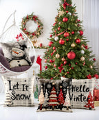 SEGXCFL Christmas Pillow Covers Decorative for Couch Sofa Livingroom Outdoor Christmas Home Decor