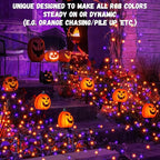 300LED 93 Ft Orange & Purple Halloween Lights 8 Modes Halloween Light Mini Twinkle Light for Party Indoor Outdoor Decor