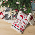 PAVILIA Premium Christmas Sherpa Throw Blanket, 50x60, Grey Snowman Cozy Fleece Holiday Blanket, Reversible Plush Winter Throw for Couch & Bed, Ultra Soft Warm
