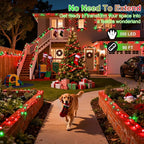 350LED Christmas Lights Indoor Outdoor, 90ft 12 Modes Red & Green LED String Lights with Timer Dimmable, Waterproof Christmas Tree Lights for Xmas Patio Yard Fence Balcony Garden Party Decor Red&Green