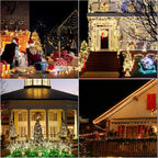 LAMPHOME 33ft Christmas Decorative Mini Lights, 100 LED Transparent Wire Fairy Starry String Lights Plug in, 11 Lighting Modes, for Indoor Outdoor Xmas Tree Wedding Party Decoration (Warm White)