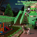 350LED Christmas Lights Indoor Outdoor, 90ft 12 Modes Green LED String Lights with Timer Dimmable, Waterproof Christmas Tree Lights for Xmas Patio Yard Fence Balcony Garden Party Decor Green