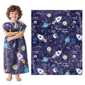 Wajade Toddler Fleece Space Blanket for Boys Kids 3D Rocket Planets Soft Throw Blanket Birthday Christmas Halloween Space Decor for Children 50"x60"