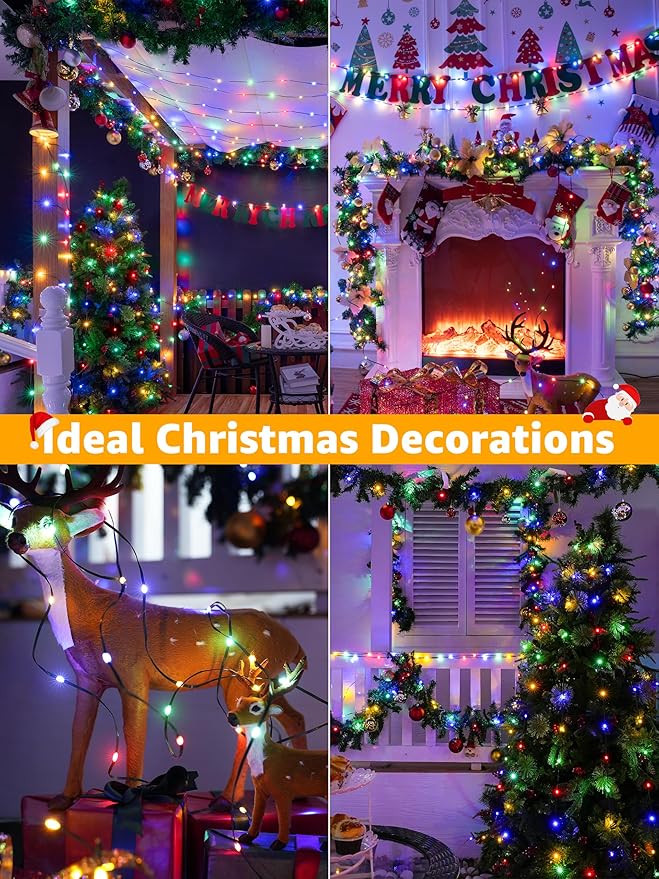 Christmas Lights 1200 LED 394 FT, Waterproof Outdoor String Lights with 8 Modes, Fairy Lights for Holiday Decor (Multicolor)