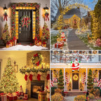 Extra Long Christmas Tree Lights 197FT 600 LED Connectable 8 Modes with Timer Decorative String Lights for Xmas Tree Patio Party Warm White