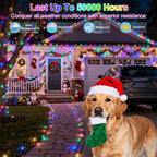 1500LED Christmas Lights Outdoor Use, 470ft 12 Modes Multicolor LED String Lights with Timer Dimmable, Waterproof Christmas Lights for Tree Wedding Xmas Patio Balcony Garden Decor Multicolor