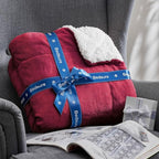 Bedsure GentleSoft Sherpa Fleece Throw Blanket Twin Size for Couch - Thick and Warm Throw for Women, Soft Fuzzy Plush Twin Christmas Blanket for Winter, Red, 60x80 Inches