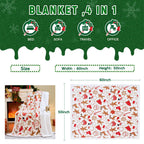 NORD ECO Christmas Throw Blanket, Christmas Decorations Gifts for Women, Sherpa Flannel Fleece Winter Holiday Blanket, Fluffy Cozy Soft Christams Throws for Couch Sofa Bed, Gingerbread, 50" X 60"