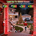 750LED Christmas Lights Outdoor Use, 240ft 12 Modes Red LED String Lights with Timer Dimmable, Waterproof Christmas Tree Lights for Xmas Patio Yard Fence Balcony Garden Party Decor Red