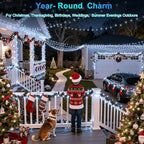 1500LED Christmas Lights Outdoor Use, 470ft 12 Modes Cool White LED String Lights with Timer Dimmable, Waterproof Christmas Lights for Tree Wedding Xmas Patio Fence Balcony Garden Decor Cool White