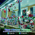 500 LED Christmas Lights Outdoor 165FT Connectable String Lights Indoor 8 Modes Clear Wire Plug in Waterproof Twinkle Fairy Lights for Bedroom Christmas Tree Party Decorations, Blue&Green