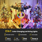Color Changing Christmas Lights, 338ft 1000 LED Warm White & Multicolor Christmas String Lights with Remote, 11 Modes Fairy Twinkle Lights for Party Garden Holiday Weddings Xmas Tree Decorations