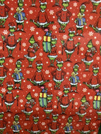 Franco Manufacturing Co. Inc. Grinch Christmas Plush Throw Blanket, Red - Grinch with Stacked Presents, 50" x 70"