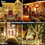 Christmas Lights Outdoor 1000 LED 396ft Super Long String Lights with 8 Modes & Timer, Plug in Twinkle Fairy Lights Decor for Home Xmas Wedding Party Room Yard Tree Holiday Decorations (Warm)