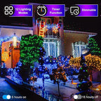 750LED Christmas Lights Outdoor Use, 240ft 12 Modes Blue LED String Lights with Timer Dimmable, Waterproof Christmas Tree Lights for Xmas Patio Yard Fence Balcony Garden Party Decor Blue