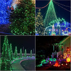 LAMPHOME 66ft Christmas Decorative Mini Lights,200 LED Transparent Wire Fairy Starry String Lights Plug in, 11 Lighting Modes, for Indoor Outdoor Xmas Tree Wedding Party Decoration (Green)