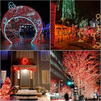 LAMPHOME 33ft Christmas Decorative Mini Lights, 100 LED Transparent Wire Fairy Starry String Lights Plug in, 11 Lighting Modes, for Indoor Outdoor Xmas Tree Wedding Party Decoration (red)
