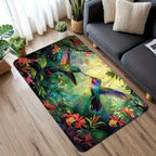 VIKAMA Spring Hummingbird Tropical Design Floor Mat, Non-Slip And Dirt-Proof, For Entrance, Bathroom, Kitchen Home Decor Carpet