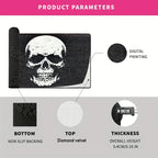 VIKAMA Halloween Horror Skull Carpet Door Mat Living Room Carpet Rug For Bedroom Black Floor Mat Anti-Fouling Dirt-Resistant