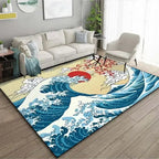 VIKAMA Japanese Japanese Style Ukiyo-e Entrance Hall Carpet Kanagawa Surf Balcony Kitchen Living Room Bedroom Floor Mat